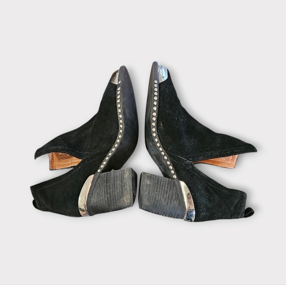 Jeffrey Campbell Optimum Black Suede Studded Ankle Boots - Picture 5 of 8